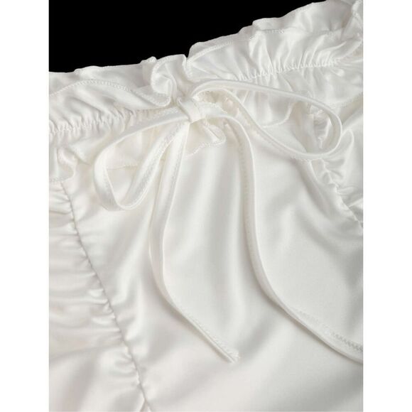 NWT Cider Layered Ruffle White Mini Dress XS - Picture 4 of 9